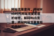 网站流量查询，揭秘Web时代网站流量背后的秘密，解码Web流量，揭秘网站流量背后的奥秘