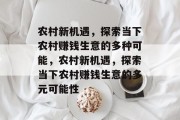 农村新机遇，探索当下农村赚钱生意的多种可能，农村新机遇，探索当下农村赚钱生意的多元可能性