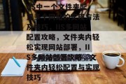IIS中一个文件夹配置多个网站的实现方法及技巧，IIS多网站配置攻略，文件夹内轻松实现网站部署，IIS多网站部署攻略，文件夹内轻松配置与实现技巧