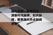 国内新闻，聚焦热点，洞察时代脉搏，时代脉搏，聚焦国内热点新闻洞察