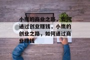 小鹰的商业之路，如何通过创业赚钱，小鹰的创业之路，如何通过商业赚钱