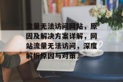 流量无法访问网站，原因及解决方案详解，网站流量无法访问，深度解析原因与对策