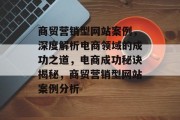 商贸营销型网站案例，深度解析电商领域的成功之道，电商成功秘诀揭秘，商贸营销型网站案例分析