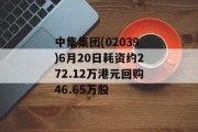 中集集团(02039)6月20日耗资约272.12万港元回购46.65万股