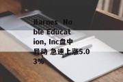 Barnes  Noble Education, Inc盘中异动 急速上涨5.03%