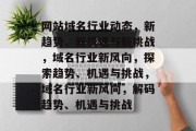 网站域名行业动态，新趋势、新机遇与新挑战，域名行业新风向，探索趋势、机遇与挑战，域名行业新风向，解码趋势、机遇与挑战