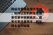 网站流量排名提升策略，如何让你的网站在搜索引擎中脱颖而出，搜索引擎流量霸主，网站排名提升秘籍