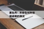黑牡丹：不存在对外担保逾期的情况