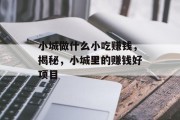 小城做什么小吃赚钱，揭秘，小城里的赚钱好项目