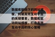 数据库驱动下的网站模板，构建高效互动平台的关键要素，数据库驱动网站模板，打造高效互动平台的核心策略