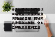 全方位解析，如何查询网站流量—揭秘流量查询网站的奥秘，揭秘网站流量查询秘籍，全方位解析流量查询之道