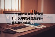 一个网站需要多少流量？，关于网站流量的计算与优化策略