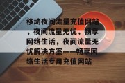 移动夜间流量充值网站，夜间流量无忧，畅享网络生活，夜间流量无忧解决方案——畅享网络生活专用充值网站