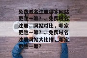 免费域名注册哪家网站更胜一筹？，免费域名注册，网站对比，哪家更胜一筹？，免费域名注册网站大比拼，哪家更胜一筹？