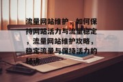 流量网站维护，如何保持网站活力与流量稳定，流量网站维护攻略，稳定流量与保持活力的秘诀