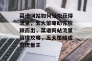 菜谱网站如何轻松获得流量，五大策略助你脱颖而出，菜谱网站流量倍增攻略，五大策略成就流量王