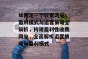 如何建一个收费网站，盈利模式与运营策略全解析，构建盈利性收费网站，全面解析运营策略与盈利模式