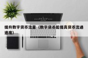 提升数字货币流量（数字货币能提高货币流通速度）