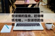 赶场做些什么赚钱？一份详细的指南，赶场赚钱攻略，一份详尽的指南