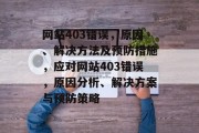 网站403错误，原因、解决方法及预防措施，应对网站403错误，原因分析、解决方案与预防策略