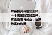 辉县投资与创业选择,一个快速致富的选择,辉县投资与创业,快速致富的选择