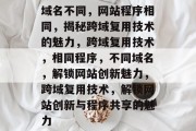 域名不同，网站程序相同，揭秘跨域复用技术的魅力，跨域复用技术，相同程序，不同域名，解锁网站创新魅力，跨域复用技术，解锁网站创新与程序共享的魅力