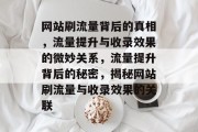 网站刷流量背后的真相，流量提升与收录效果的微妙关系，流量提升背后的秘密，揭秘网站刷流量与收录效果的关联