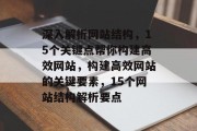 深入解析网站结构，15个关键点帮你构建高效网站，构建高效网站的关键要素，15个网站结构解析要点
