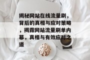 揭秘网站在线流量刷，背后的真相与应对策略，揭露网站流量刷单内幕，真相与有效应对之道