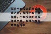 探索小本投资的高效赚钱之路，多种小本生意推荐，小本投资的高效赚钱之路，多种小本生意推荐探索