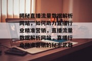 揭秘直播流量数据解析网站，如何助力直播行业精准营销，直播流量数据解析网站，直播行业精准营销的秘密武器