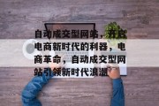 自动成交型网站，开启电商新时代的利器，电商革命，自动成交型网站引领新时代浪潮