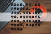 网站出错，别慌！掌握这些联系方式，快速解决问题，快速解决网站故障，掌握关键联系方式攻略，快速解决网站故障攻略，关键联系方式大揭秘