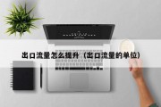 出口流量怎么提升（出口流量的单位）