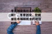 冬天创业有什么好的选择?,冬季创业,挖掘潜在市场和机会的绝佳时机