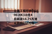 立基工程控股(01690.HK)10月4日耗资18.75万港元回购250万股