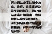 河北网站备案注销全攻略，流程、注意事项及常见问题解答，河北网站备案注销指南，流程解析与常见问题解答，河北网站备案注销全流程指南，解析与常见问题解答