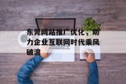 东莞网站推广优化，助力企业互联网时代乘风破浪
