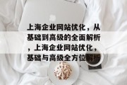 上海企业网站优化，从基础到高级的全面解析，上海企业网站优化，基础与高级全方位解析
