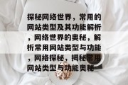 探秘网络世界，常用的网站类型及其功能解析，网络世界的奥秘，解析常用网站类型与功能，网络探秘，揭秘常用网站类型与功能奥秘