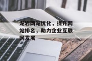 龙岩网站优化，提升网站排名，助力企业互联网发展