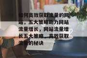 如何高效获取流量的网站，五大策略助力网站流量增长，网站流量增长五大策略，高效获取流量的秘诀
