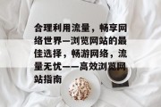 合理利用流量，畅享网络世界—浏览网站的最佳选择，畅游网络，流量无忧——高效浏览网站指南