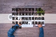 网站为什么要用流量，揭秘流量背后的价值与意义，网站流量的价值与意义揭秘，流量背后的奥秘