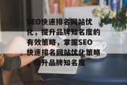 SEO快速排名网站优化，提升品牌知名度的有效策略，掌握SEO快速排名网站优化策略，提升品牌知名度