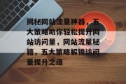 揭秘网站流量神器，五大策略助你轻松提升网站访问量，网站流量秘籍，五大策略解锁访问量提升之道