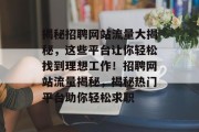揭秘招聘网站流量大揭秘，这些平台让你轻松找到理想工作！招聘网站流量揭秘，揭秘热门平台助你轻松求职