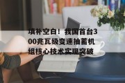 填补空白！我国首台300兆瓦级变速抽蓄机组核心技术实现突破