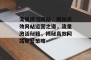 流量激活网站，揭秘高效网站运营之道，流量激活秘籍，揭秘高效网站运营策略