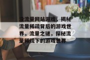 没流量网站游戏，揭秘流量稀疏背后的游戏世界，流量之谜，探秘流量稀疏下的游戏世界